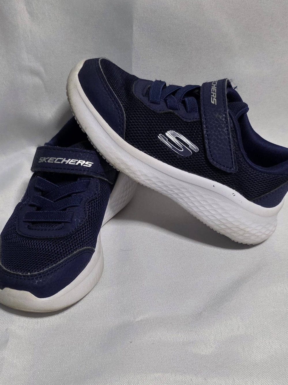 Skechers Toddler Boys Skech-Lite Pro Navy Blue Mesh Running Sneakers Size 10